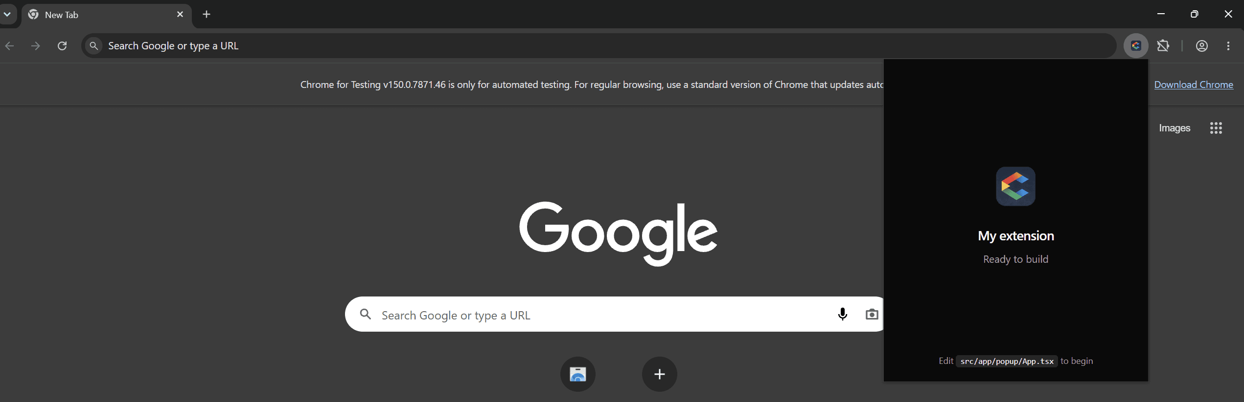 A popup with shadcn buttons and a search input