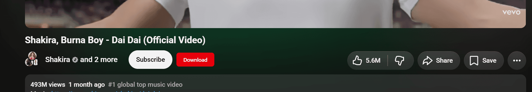 A red Download button injected next to the YouTube Subscribe button using ContentAnchor